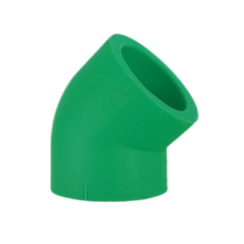 PPR Plastic Elbow 45 Degree Chanal Size 1/2 inch OD 29 mm Green | Chanal Company for investments